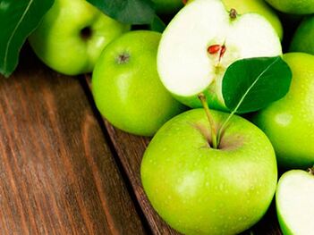 Apples for a fast day during the worsening of psoriasis